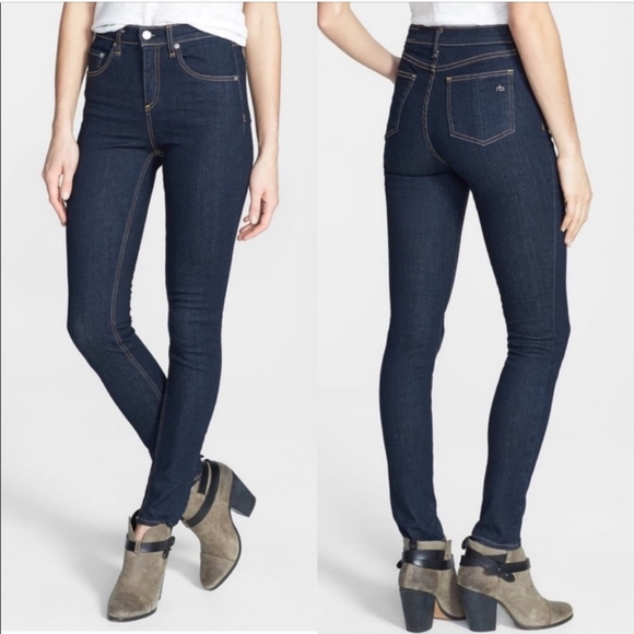 Rag & Bone High Rise Skinny Jeans - Heritage 27 - Picture 4 of 15